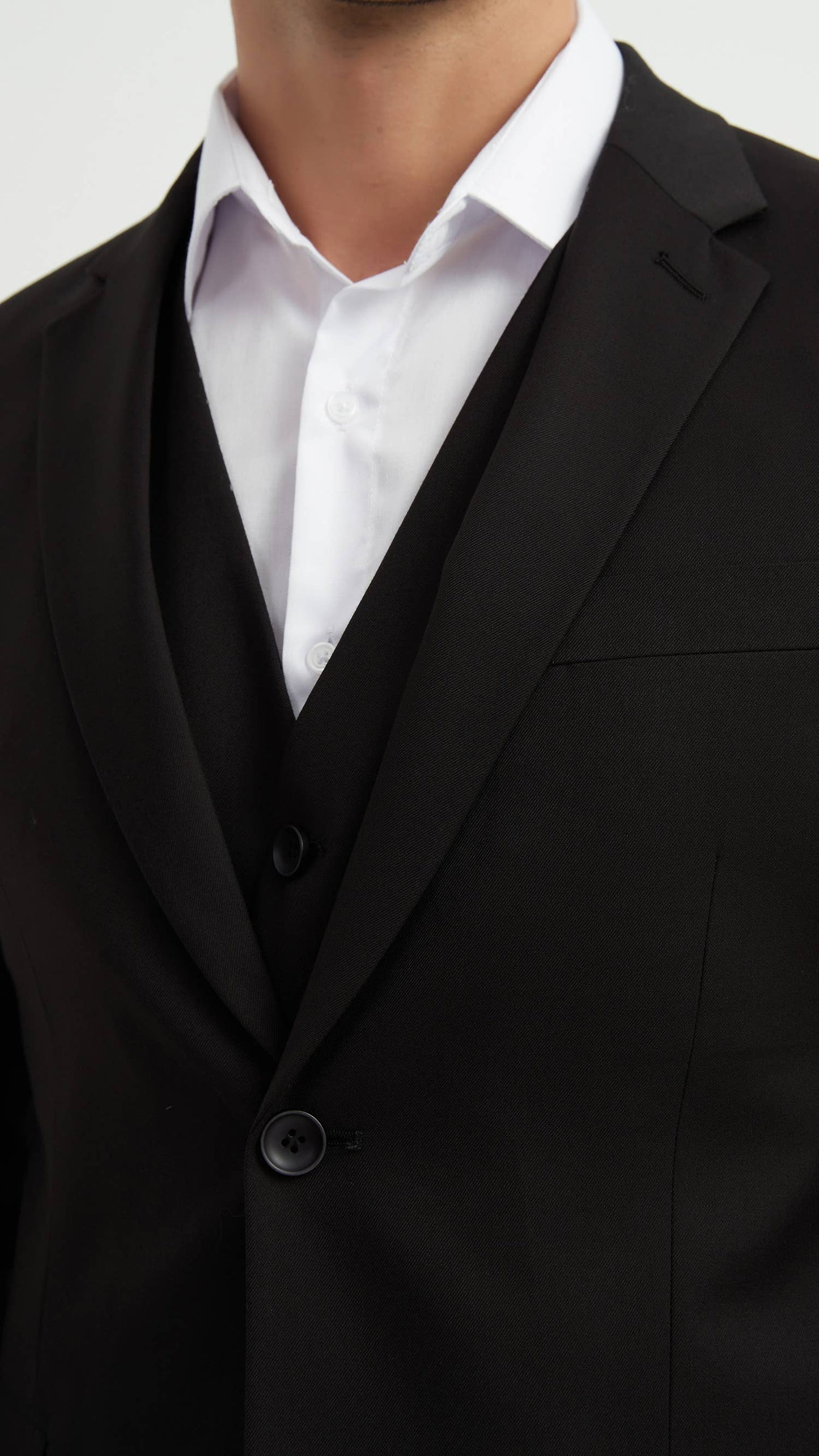 Completo elegante 3 pezzi nero da uomo