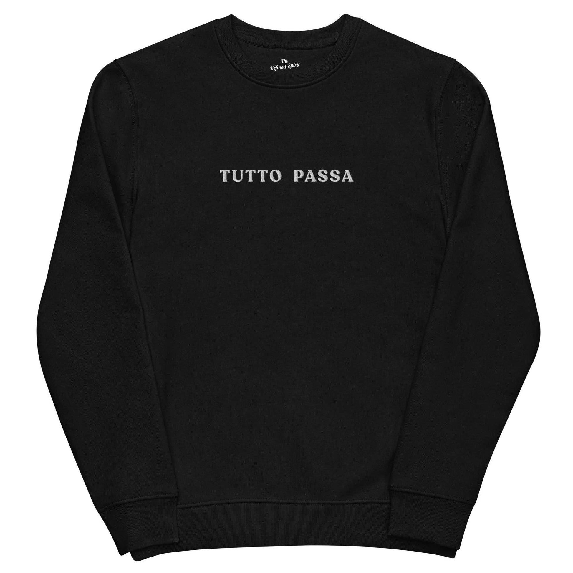 Felpa unisex in cotone biologico con ricamo “Tutto Passa”