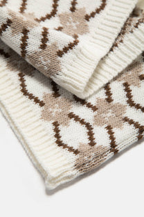 Scaldacollo jacquard in maglia