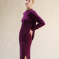 Maglia girocollo in misto cashmere con scollo curl