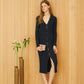Cardigan lungo in cotone fine a costine 3D