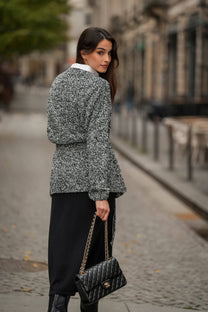 Cappotto in maglia con cintura