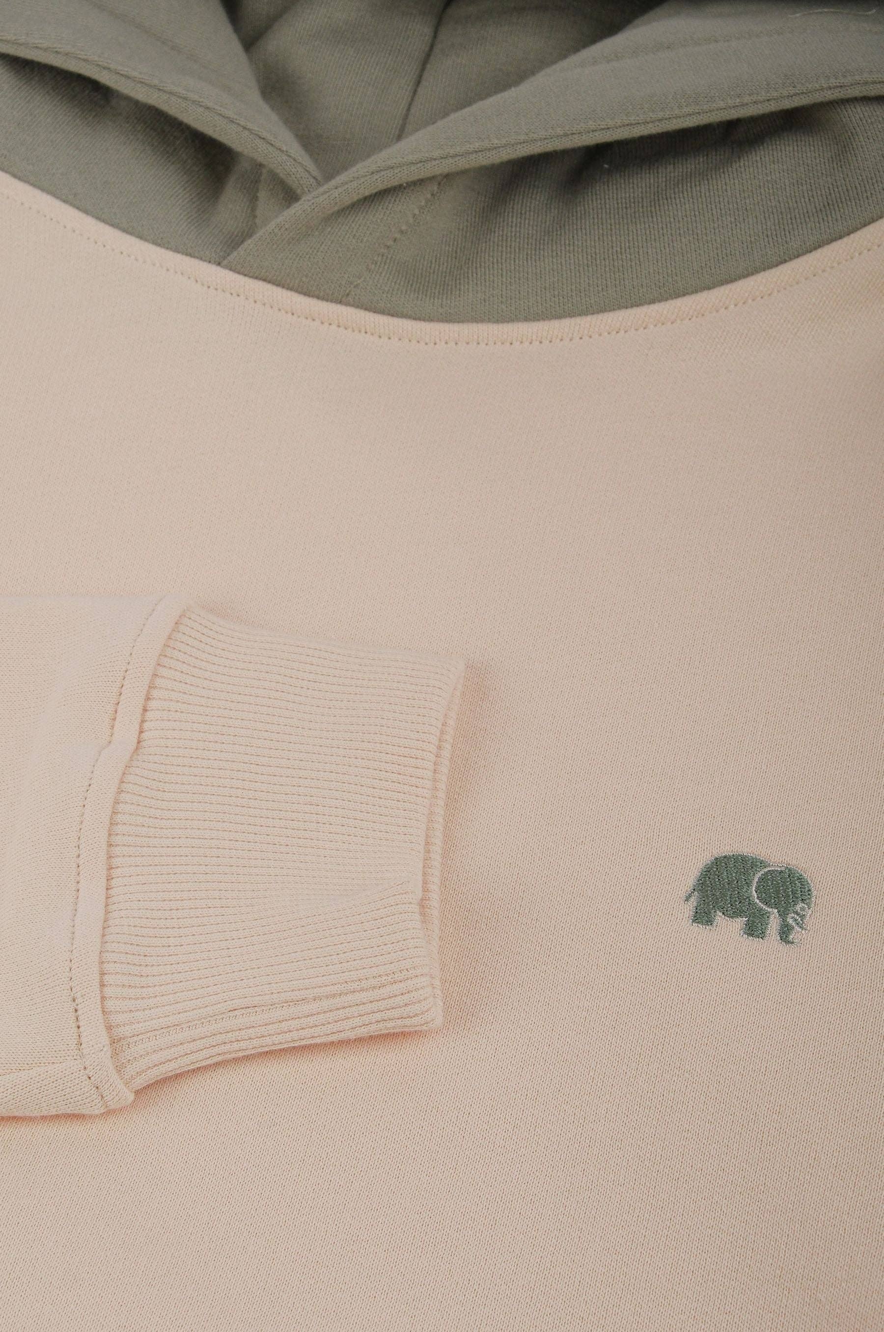Felpa con cappuccio color block Pale Glow