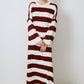 Abito in maglia a righe maxi oversize