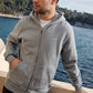 Felpa con cappuccio con zip Tao blu ghiaccio
