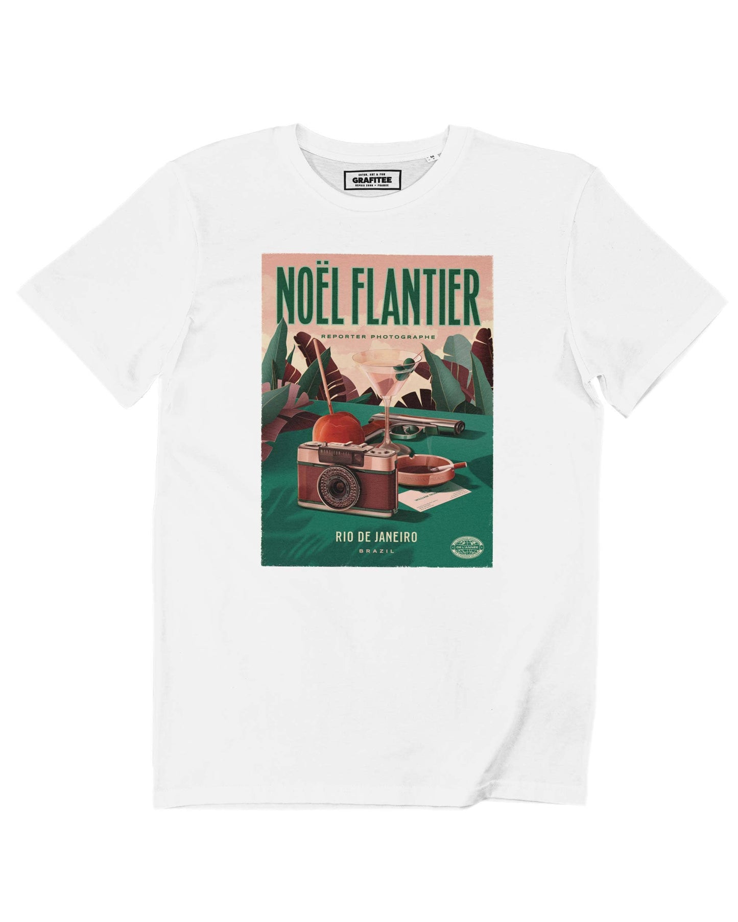 T-shirt natalizia Noël Flantier con stampa divertente