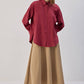Camicia in gabardine ricamata