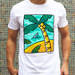 T-shirt Unisex da Spiaggia in Cotone Biologico con Grafica Estiva