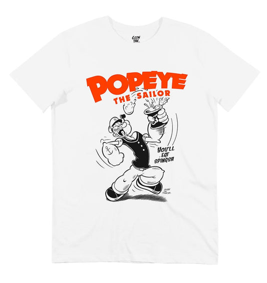 T-shirt vintage Popeye il marinaio in cotone biologico