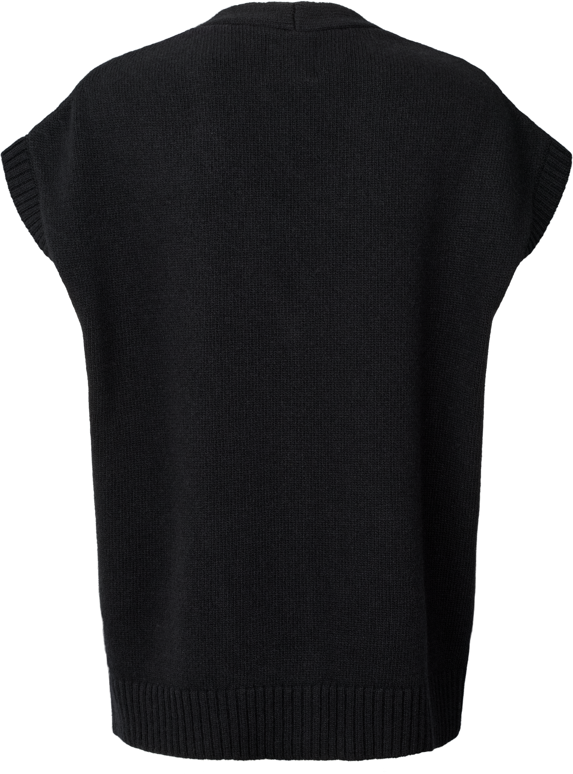 Gilet Thea in lana d’agnello nero