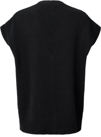 Gilet Thea in lana d’agnello nero