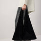 Borsa shopper in peluche nera