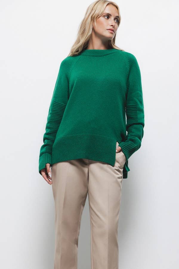 Maglione in maglia strutturata con girocollo