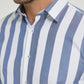 Camicia uomo a righe comfort blu