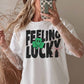 T-shirt oversize grafica "Feeling Lucky"