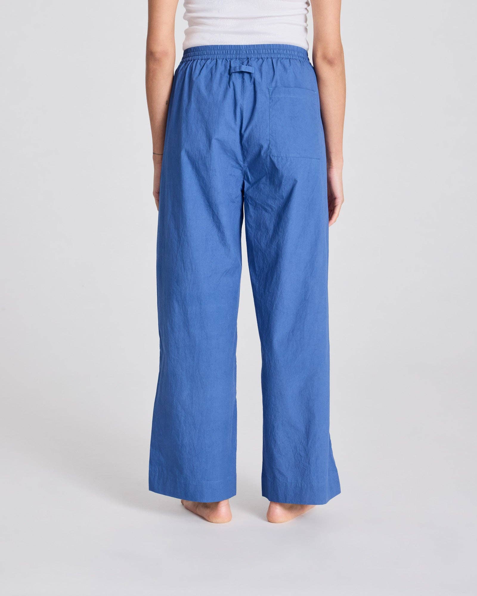 Pantaloni Thilde in popeline di cotone biologico GOTS azzurro chiaro