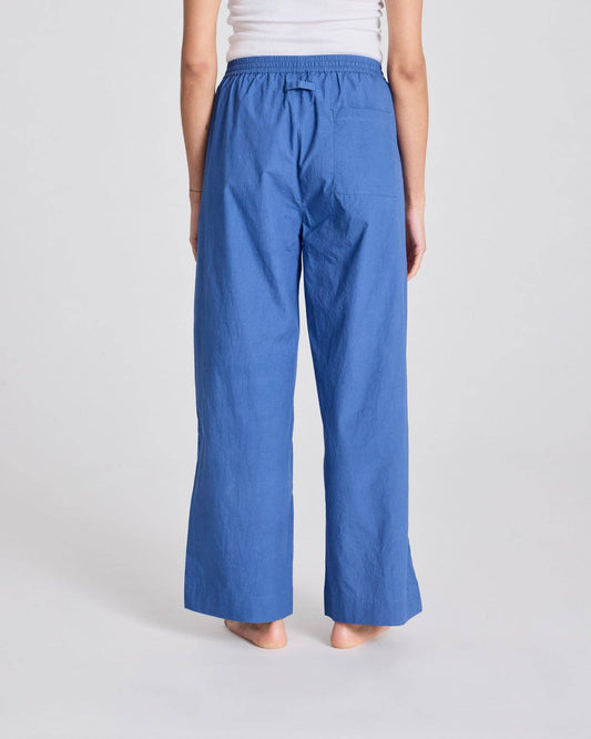 Pantaloni Thilde in popeline di cotone biologico GOTS azzurro chiaro