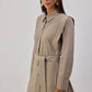 Camicia in popeline con cintura