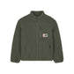 Giacca in pile sherpa khaki da sci