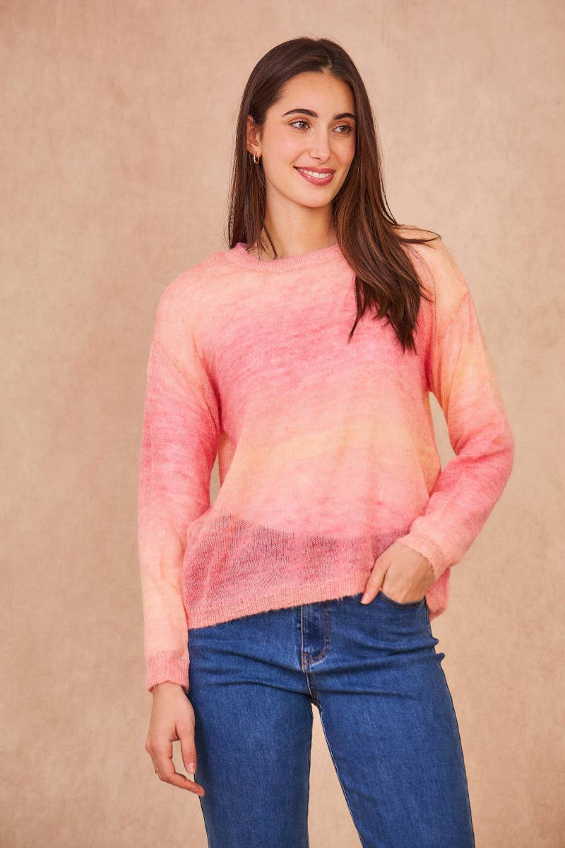 Maglione sfumato Moretta in tonalità pastello