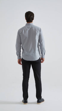 Camicia comfort grigia facile da stirare