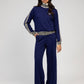 Giacca sportiva Halbator blu con collo alto e zip
