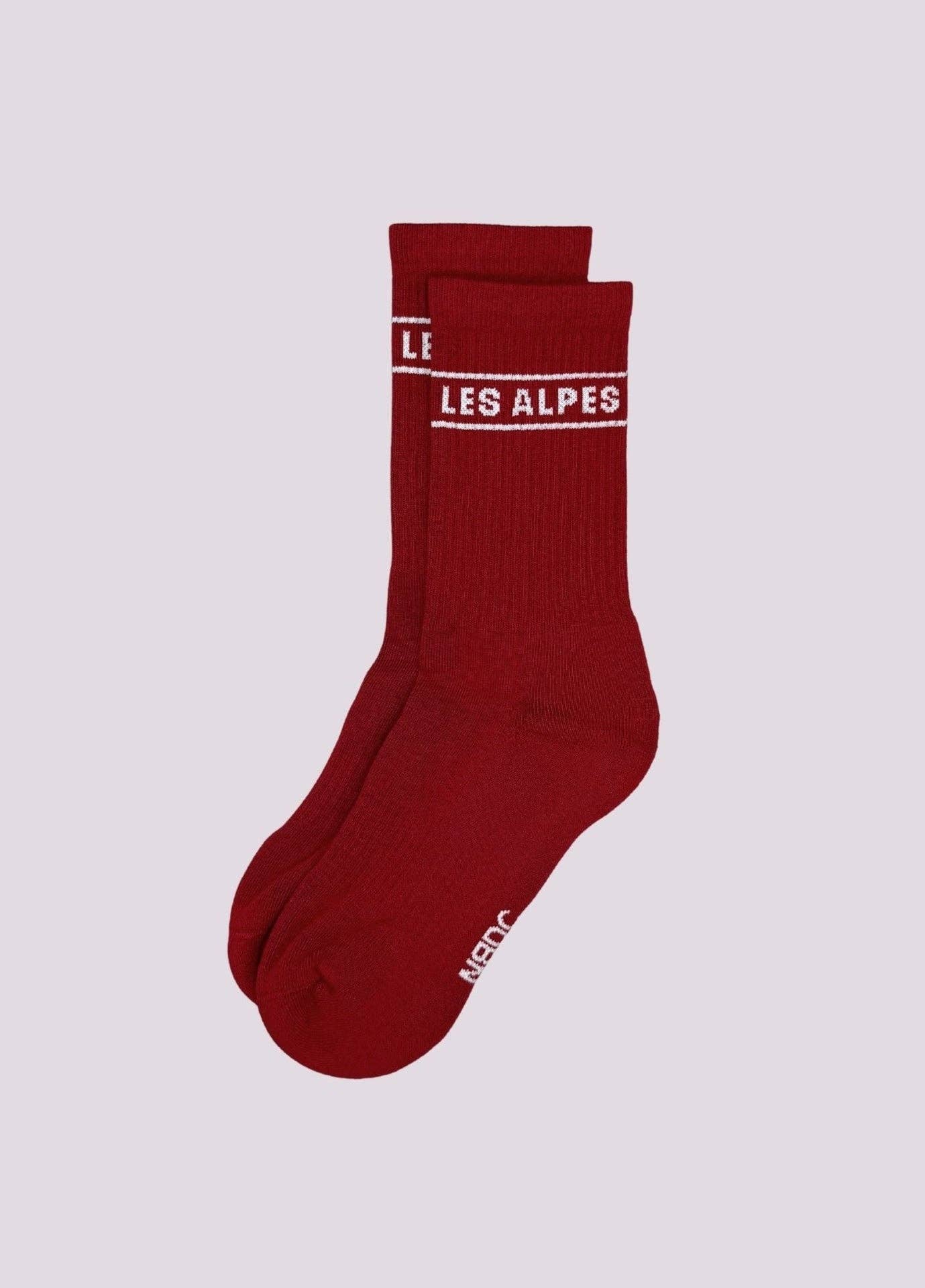 Calze Les Alpes in cotone biologico con logo