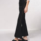 Pantaloni flare a vita alta con ricamo