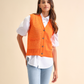 Gilet in maglia senza maniche in cotone
