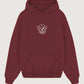 Felpa unisex Live Forever color vino