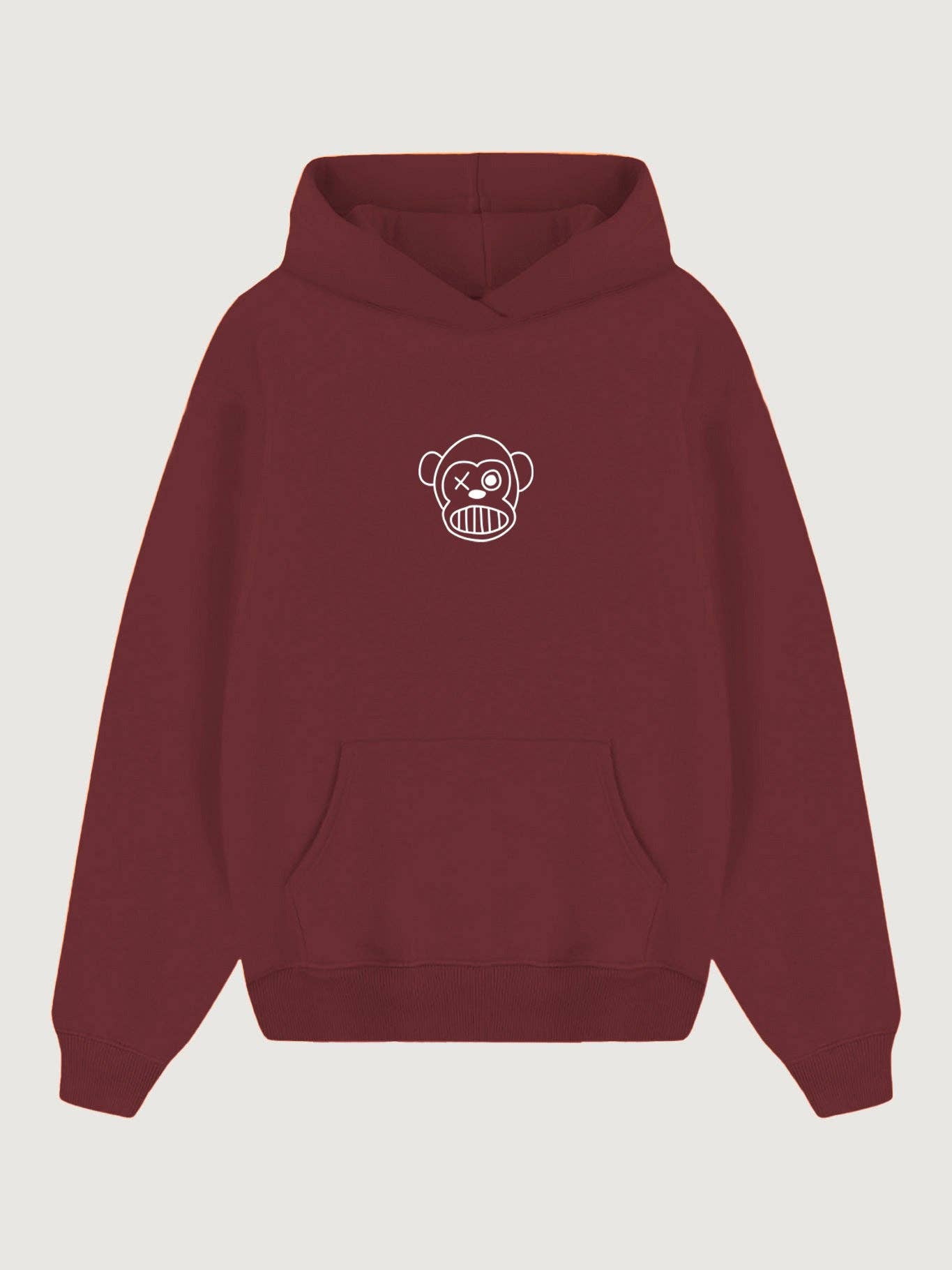 Felpa unisex Live Forever color vino