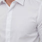 Camicia bianca slim fit con polsini da moschettiere