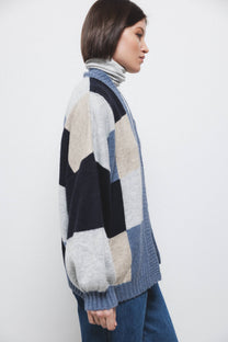 Cardigan in maglia con motivo geometrico