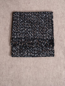 Sciarpa tweed con frange in viscosa