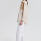 Camicia ricamata in tessuto naturale beige