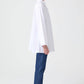 Camicia asimmetrica oversize in popeline bianca