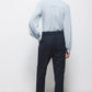Pantaloni slim a quadri blu navy