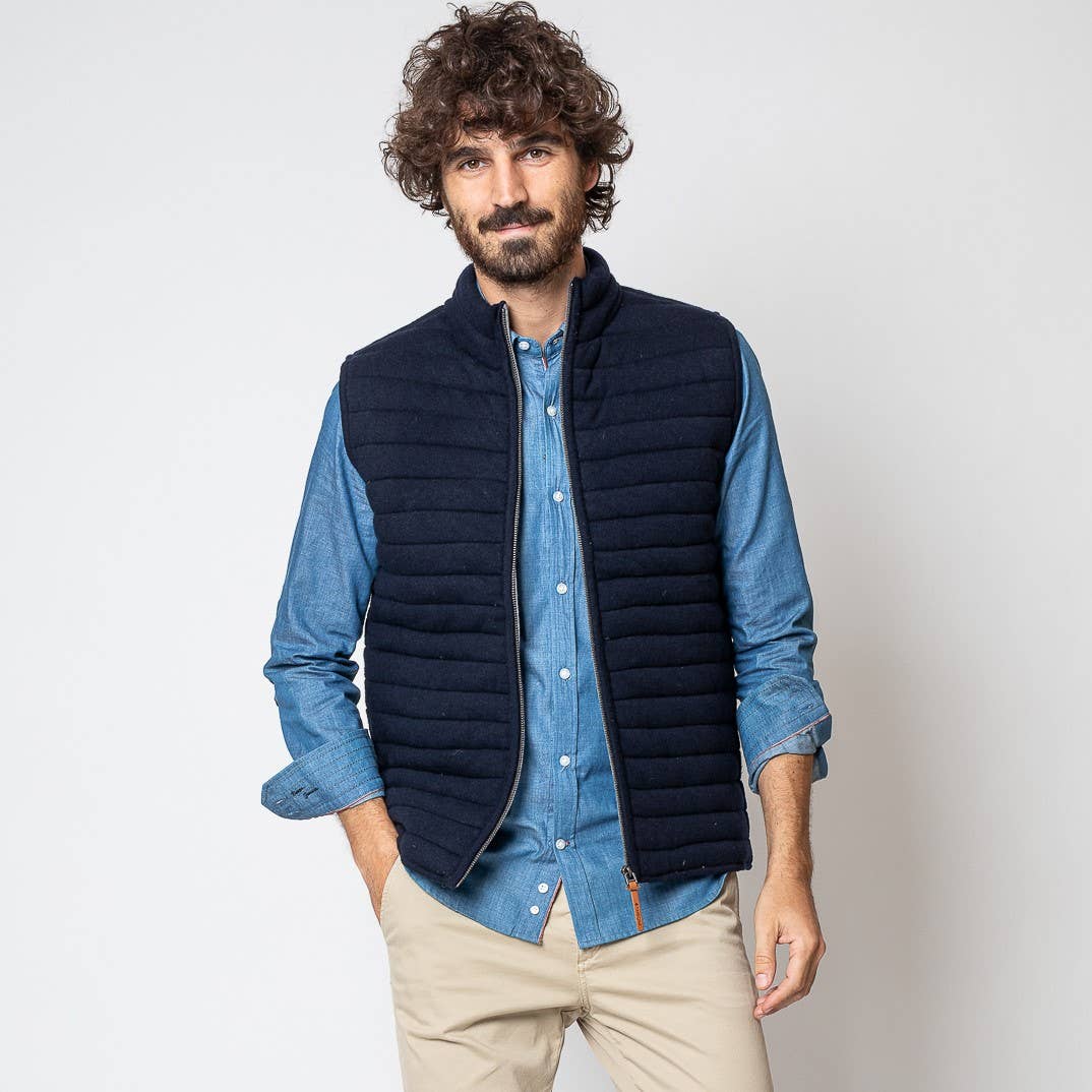 Gilet imbottito uomo Brunch blu marino