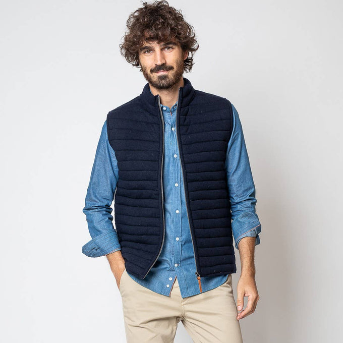 Gilet imbottito uomo Brunch blu marino