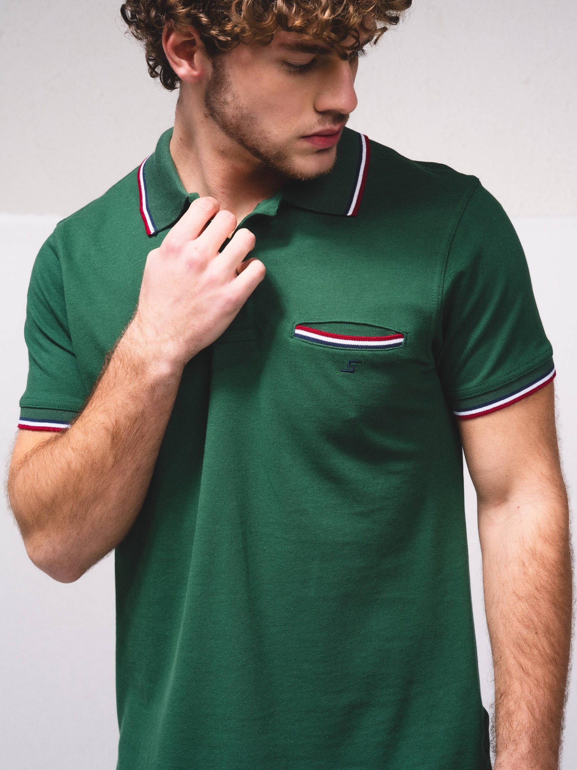 Polo in piqué con taschino