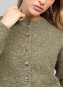 Cardigan in maglia Letiana verde tiglio