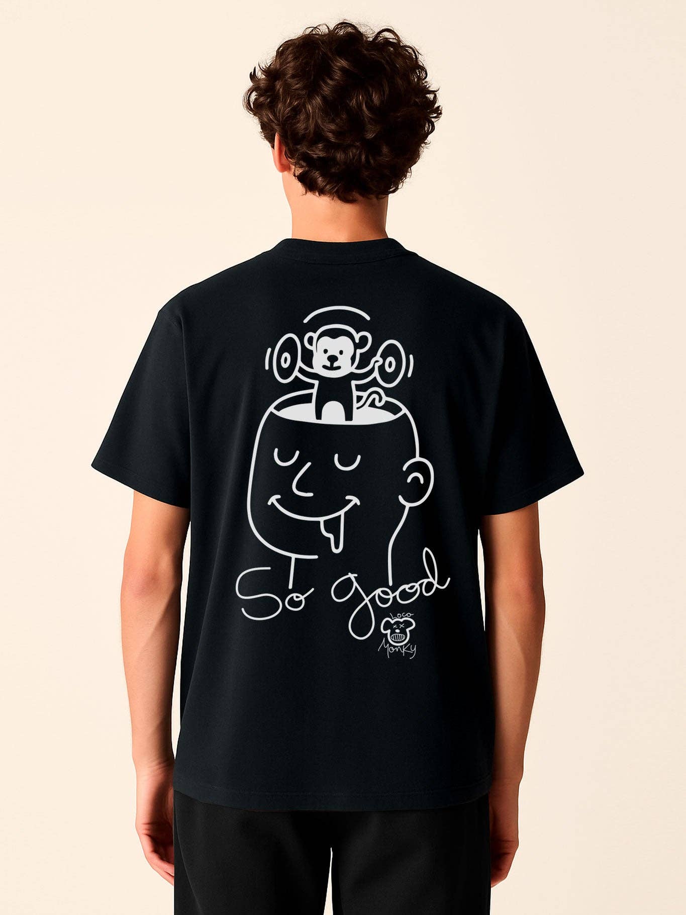 T-shirt So Good nera Loco Monky