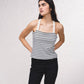 Top a righe con spalline incrociate