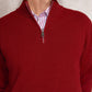 Maglione uomo in maglia con zip al collo