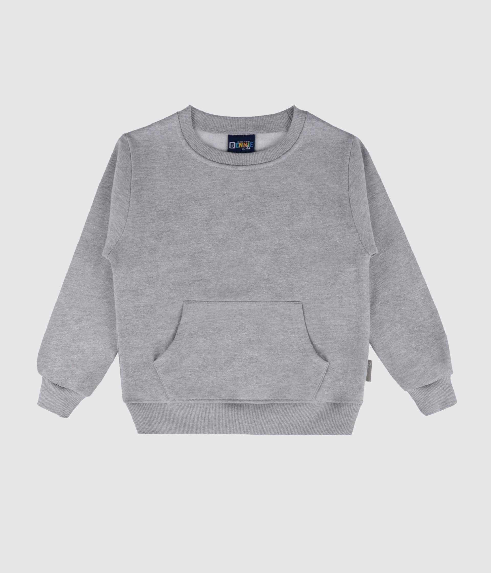 Maglione quarter zip in cotone organico blu Tidepool
