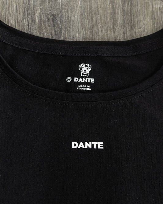 Top corto nero antimacchia in lycra