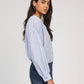 Blusa Sajona a righe blu