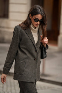 Blazer pied-de-poule classico da donna