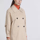 Trench corto in gabardine doppiopetto