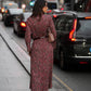 Abito lungo con stampa paisley